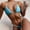 Blue, variant on Babysbule Swimsuits for Women Women Solid Color Backless Bikini Two Pieces Swimwear Swimsuit Beachwear Set