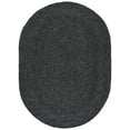 thumbnail image 2 of SAFAVIEH Braided Ronan Solid Reversible Area Rug, Black, 5' x 7' Oval, 2 of 11