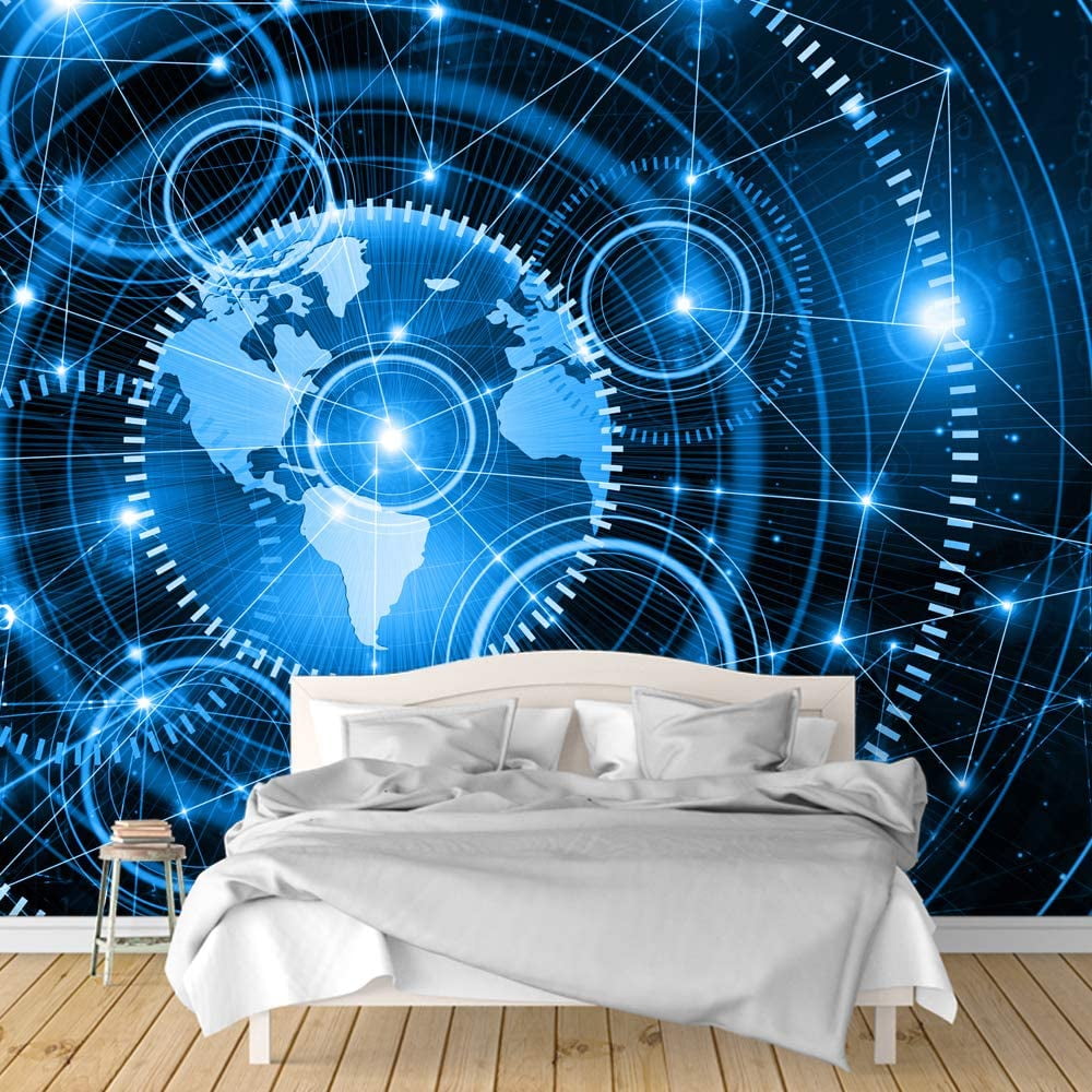IDEA4WALL Wall Murals for Bedroom Secitific Mechanical Feeling Pictures Removable Wallpaper Peel and Stick Wall Stickers 100x144 inches