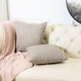thumbnail image 2 of SHANLUO Throw Pillow Covers 16x16 - Decorative Pillows for Couch Set of 2 Rustic Burlap Linen Cushion Cover Large Accent Pillowcase for Bedding, Home Decor, Sofa, Bed Outdoor Farmhouse Fall Khaki, 2 of 6