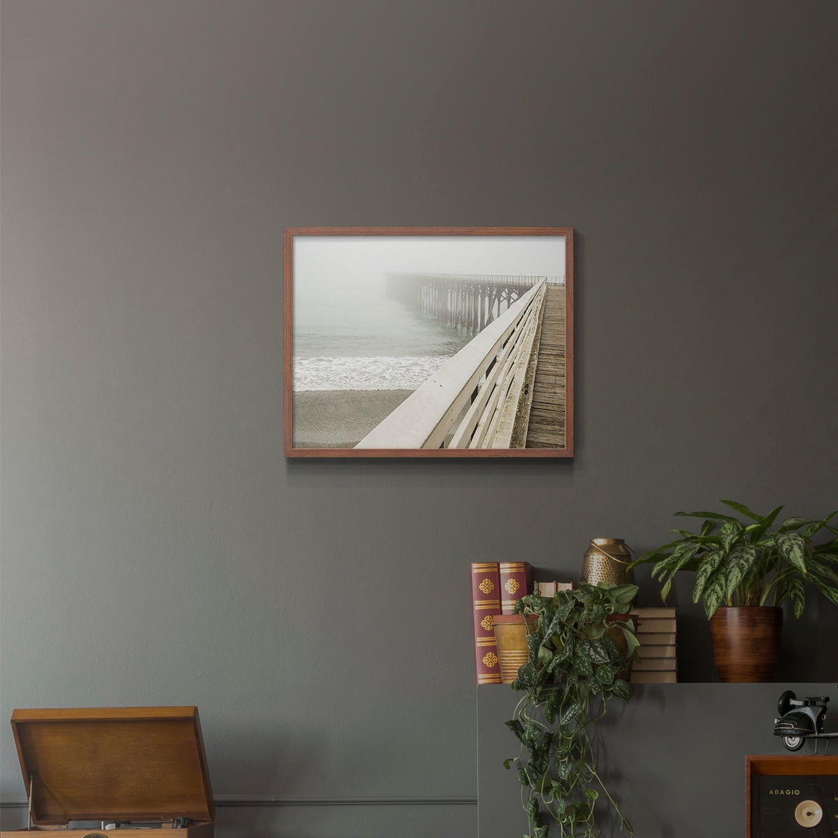 San Simeon Wharf by Danita Delimont - Restickable Framed Giclée Print