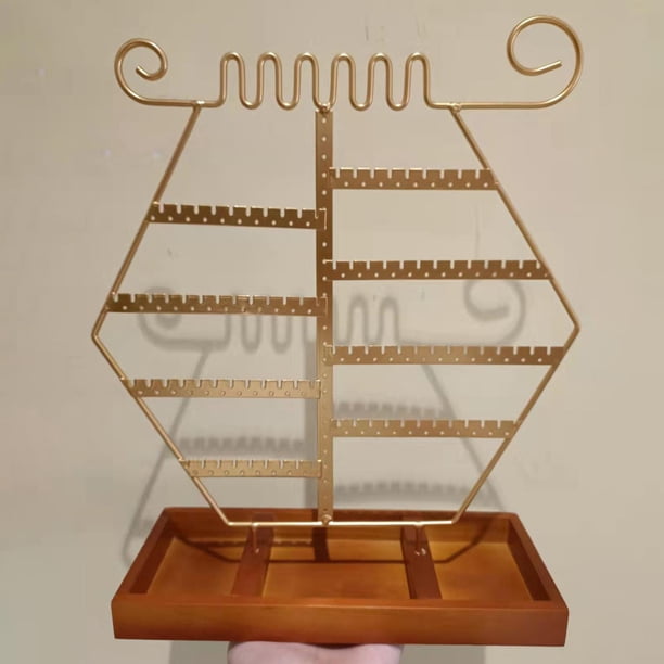 Jewelry Display Stand Ear Studs Earing Holder with Jewelry Tray Base Yinane Soporte para pendientes