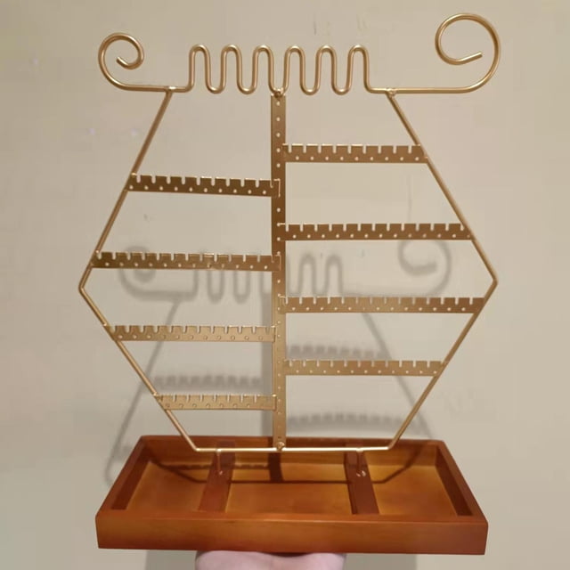 Jewelry Display Stand Ear Studs Earing Holder with Jewelry Tray Base Yinane Soporte para pendientes