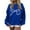 Blue, variant on Womens Sweaters Women's Oversized Sweaters 2026 Fall Outfits Trendy Crewneck Knit Fashion Pullover Tops Orange XL