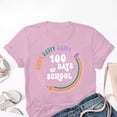 thumbnail image 5 of Delayuji 100 Days of School Shirt Women Teacher Tshirts Happy 100Th Days Shirt Celebration Appreciation Pink L Polyester,Spandex Short Sleeve Shirts for Women, 5 of 5