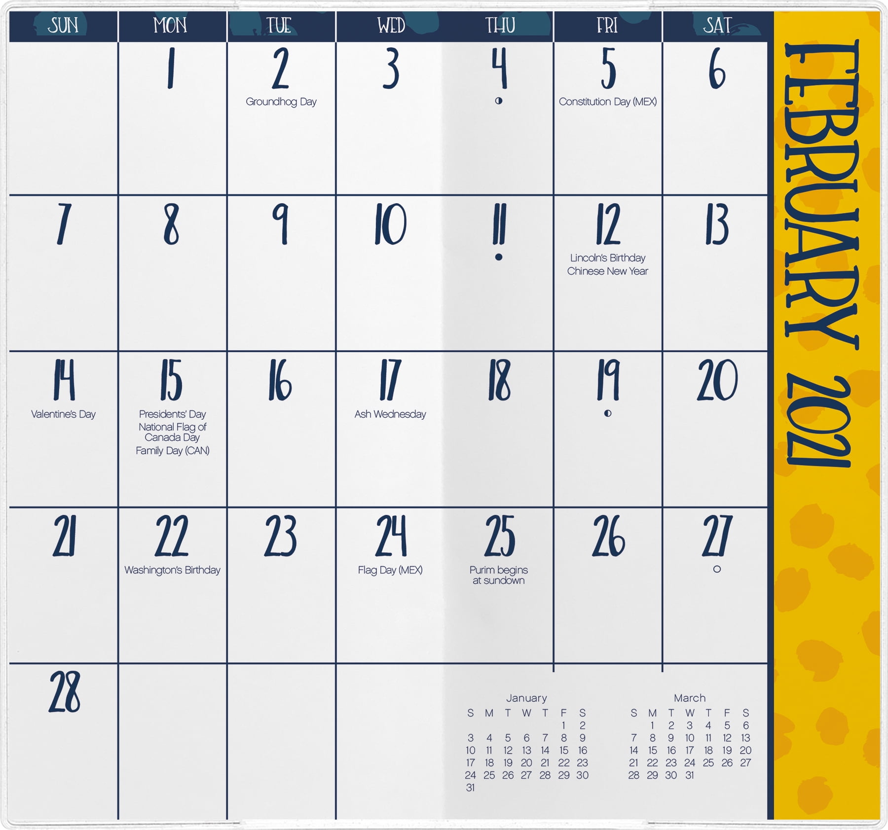 2021 Large Print Pocket Planner