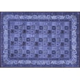 thumbnail image 1 of Ahgly Company Machine Washable Indoor Rectangle Persian Blue Traditional Area Rugs, 3' x 5', 1 of 4