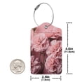 thumbnail image 4 of Fuzoiu Delicate Pink Carnations Print Premium Leather Luggage Tag,Travel Accessory,Luggage Tag for Suitcase Baggage Handbag Travel Bag,Name Card & Privacy Cover-1, 4 of 5