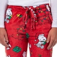 thumbnail image 4 of Peanuts Snoopy Pajamas Women's Holiday Lights Plush Fleece Lounge Sleep Pants, 4 of 7