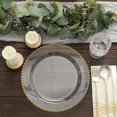 thumbnail image 2 of 8/16pcs Clear Plastic Charger Plates with Gold Beads Rim Acrylic Decorative Service Plate withGold Beads Rim Decorative Service gold8PCS, 2 of 6