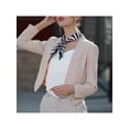 thumbnail image 2 of INSPIRE CHIC 2Pcs 50cm Women Animal Leopard Floral Print Square Kerchief Neck Scarf Black Zebrass&Black Zebrass, 2 of 7