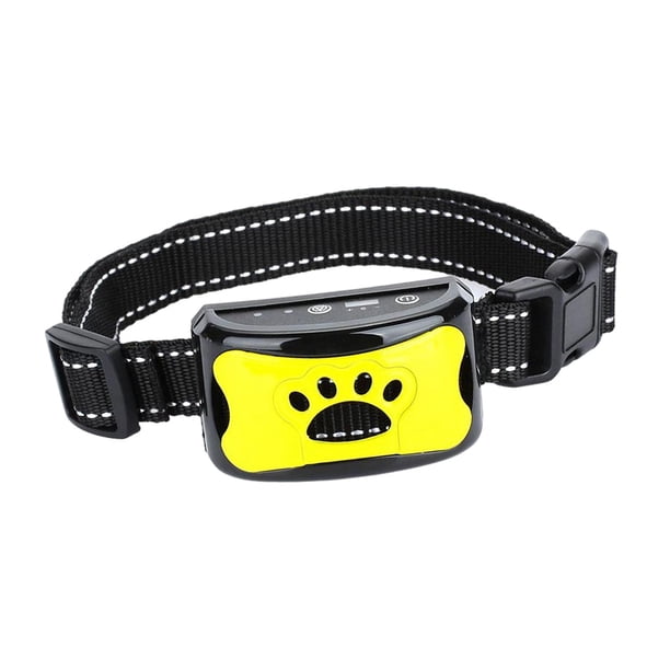 Colr de dridos de perro Humane USB recargable ultrasónico Stop , antidridos, para mayoría perros Dispositivo de control de , AMARILLO Yuyangstore Collar de entrenamiento de ladridos