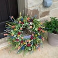 thumbnail image 5 of XFHLMJFF Dried Flowers Wreath Spring Summer Plastic Wreath Home Outdoor Hanging Decoration, 5 of 8