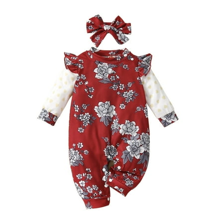 

New Irregular Flower Printed Casual Jumpsuit National Style Floral Baby Clothe