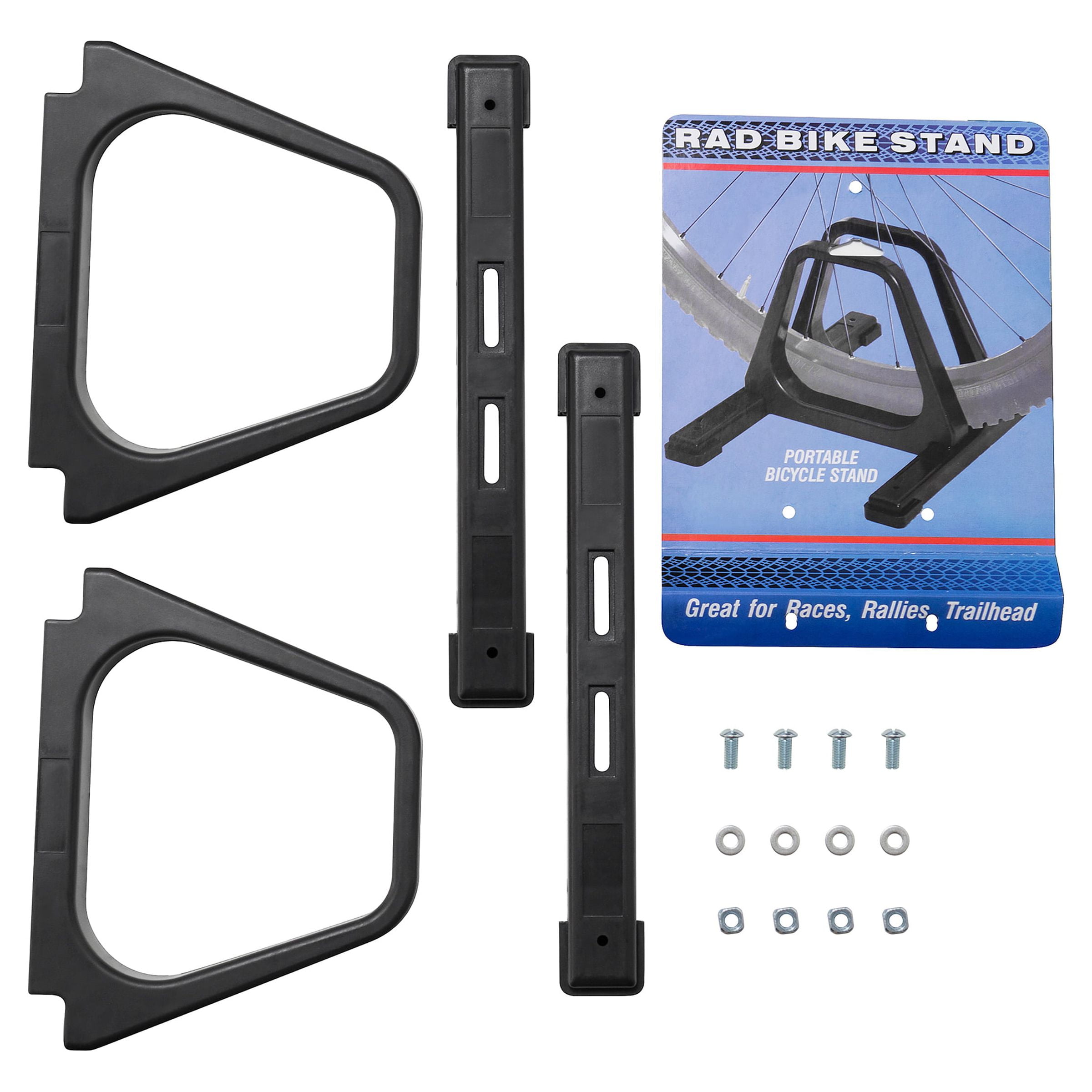 DTX Intl RAD Cycle Portable Floor Rack Bike Stand for Smaller Bikes, Black