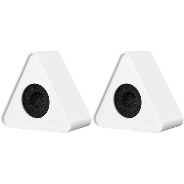 Microphone Portable Micro Portable 2 Pcs Logo de Micro Drapeau Microphone en Forme de Triangle Station de Fanions pour Karaoké Microphone Portatif (Blanc)