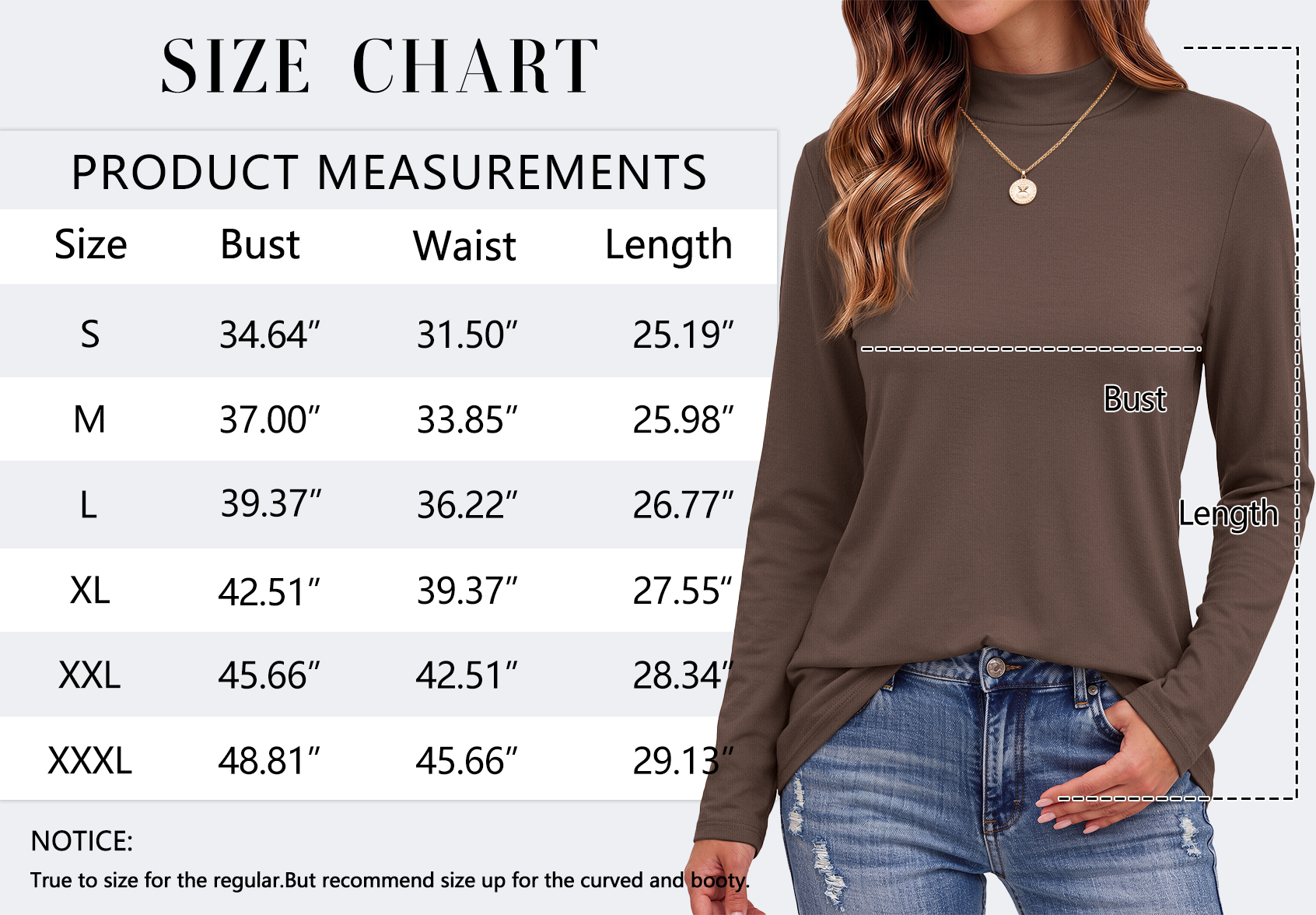 Moshu 3-Pack Women's Long Sleeve Mock Neck T-Shirts photo 5