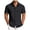 Black-w, variant on Men's Seersucker Short Sleeve Button Down Linen Shirts Casual Summer Beach Vacation Tops XXXL