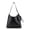 Black, variant on LIKE DREAMS Amrose Tote Bag for Women, Vegan Leather Large Shoulder Handbag with Zipper and Magnetic Closure, Black