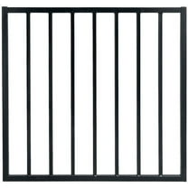 US Door & Fence Pro Series 3 ft. W x 2.6 ft. H Black Steel Fence Gate