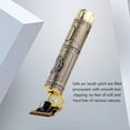 thumbnail image 3 of Professional Gold Hair Clippers with T9 R-Shaped Zero-Distance Obtuse Angle Blade, 0mm Ultra-Short Tooth Pitch, 3.7V 1200mAh Battery Included, USB Rechargeable, 4 Limit Combs (1.5mm-4mm), Titanium &, 3 of 5