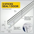 thumbnail image 3 of M-D Building Products 91868 81 in. White Vinyl-coated Foam Top and Sides Door Seal for Doors with Kerf/Channel, 3 of 8