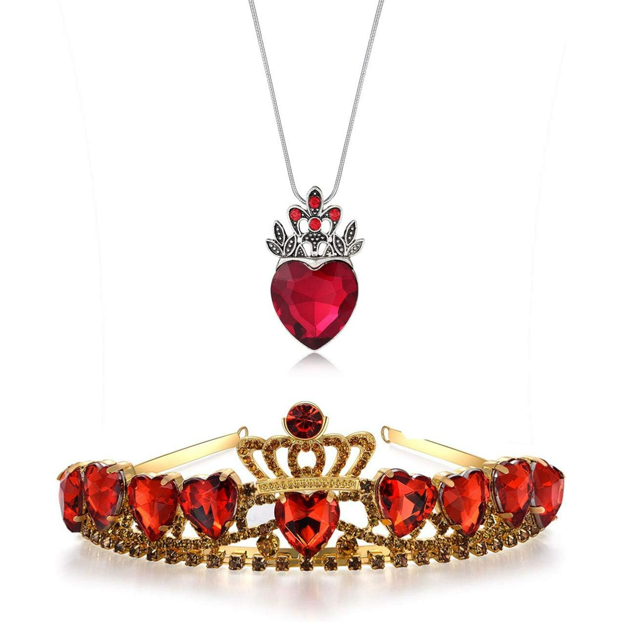 GHSDFBB Evie Red Heart Tiara and Necklace Descendants Red Heart