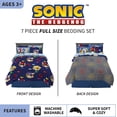 thumbnail image 2 of Juego de ropa de cama Franco Sonic The Hedgehog, 7 piezas, tamaño completo, 2 of 5