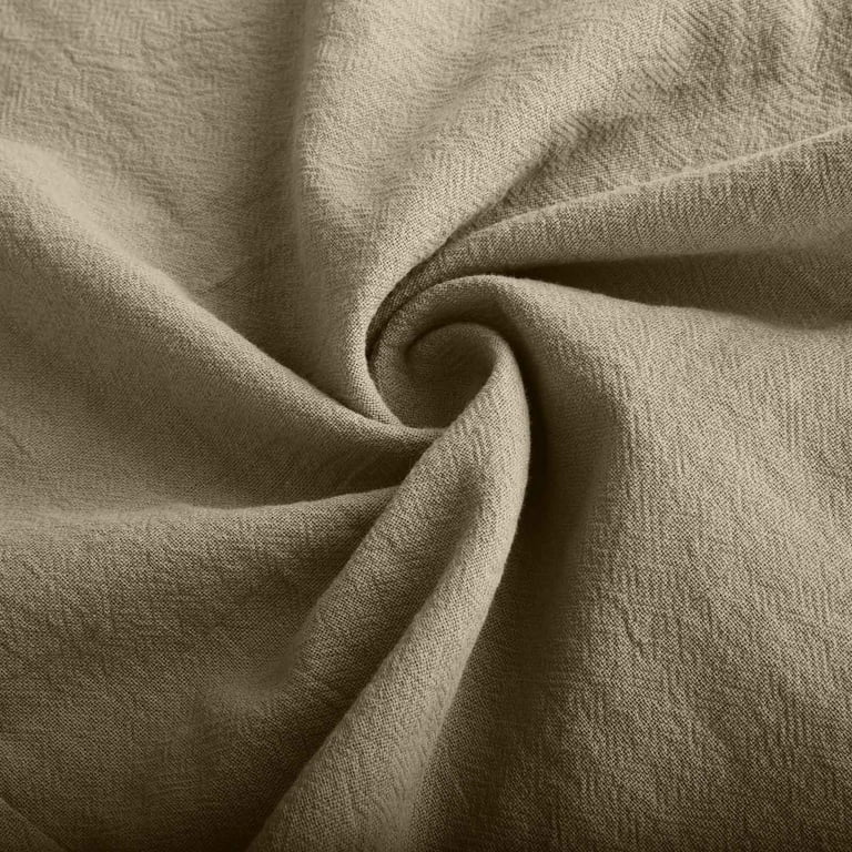 Cotton Linen for Men Lightweight Solid Drawstring Wide Leg Pants
