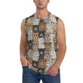 thumbnail image 2 of Goofa Cartoon Bear Printed Men's Sleeveless T-Shirt - Athletic Gym Workout Tank Top for Men - Moisture-Wicking, UPF 30+ Quick-Dry Muscle Tee-XX-Large, 2 of 8