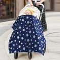 thumbnail image 7 of Moonsea Car Seat Covers Canopy with Navy Star Print, with Soft Warm Minky Fabric Back, 7 of 7