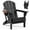 Foldable/Black, variant on Tappio HDPE Adirondack Chair, Patio Seat All Weather Outdoor Patio Chair with Cup Holder for Lawn Yard Fire Pit, Black