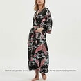 thumbnail image 4 of Femmes Kimono Long Robe de Paon Demoiselle d'Honneur Mariage Partie Robe de Robe Cadeau, 4 of 5