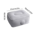 thumbnail image 3 of Yunuuuoa Inflatable Foot Rest Pillow for Airplane Travel, Portable Foot Stool Cushion with Flocked PVC, Ergonomic Leg Support for Office, Home, Car, Train - Compact Foldable Footrest Pad for Adults, 3 of 6