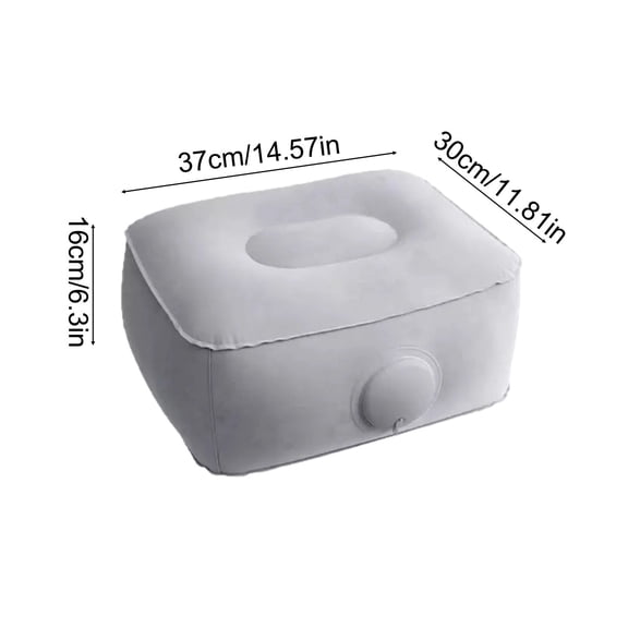 Press-to-Inflate Foot Rest for Airplane Travel Car Office Nap Portable Collapsible Leg Support Cushion YYUZH