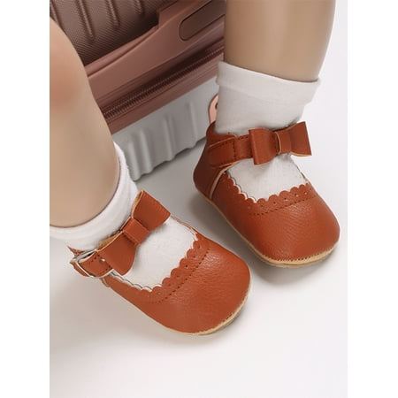 

Autumn Baby Girls Princess Shoes Newborn Solid Color Bow Lace Decoration Soft Sole Non-slip Shoes Infant Prewalker