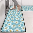 thumbnail image 2 of Kitchen Rugs Sets Of 2,Blue Daisy Flower Pattern Anti Fatigue Kitchen Mat Rugs Non Slip Washable,Decorative Kitchen Floor Mats for Kitchen,Sink,Laundry,17"x47"+17"x47", 2 of 5