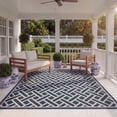 thumbnail image 3 of SAFAVIEH Courtyard Janey Geometric Indoor/Outdoor Area Rug Navy/Light Beige, 5'3" x 7'7", 3 of 11