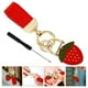 thumbnail image 2 of Llavero de fresa de cuero sintético, estilo kawaii, adorable accesorio de fresa para llaves de coche, carteras y bolsos para mujeres y niñas, 2 of 7
