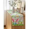thumbnail image 5 of Table Runner 60 Inches Long for Kitchen Dining, Easter Dresser Scarf Farmhouse, Dining Table Decorations for Wedding/Parties, Spring Easter Eggs Bunny Butterflies Green Plaid 13 x 60 In, 5 of 8
