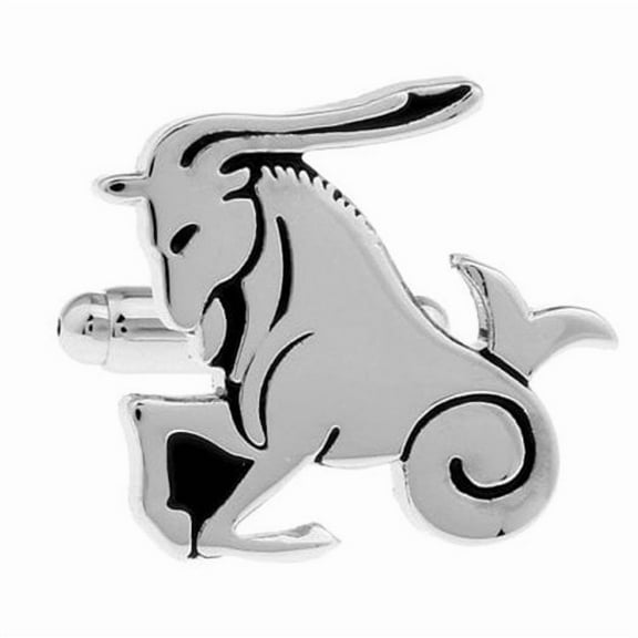 Perfect Cufflinks Silver and Black Enamel Cufflinks