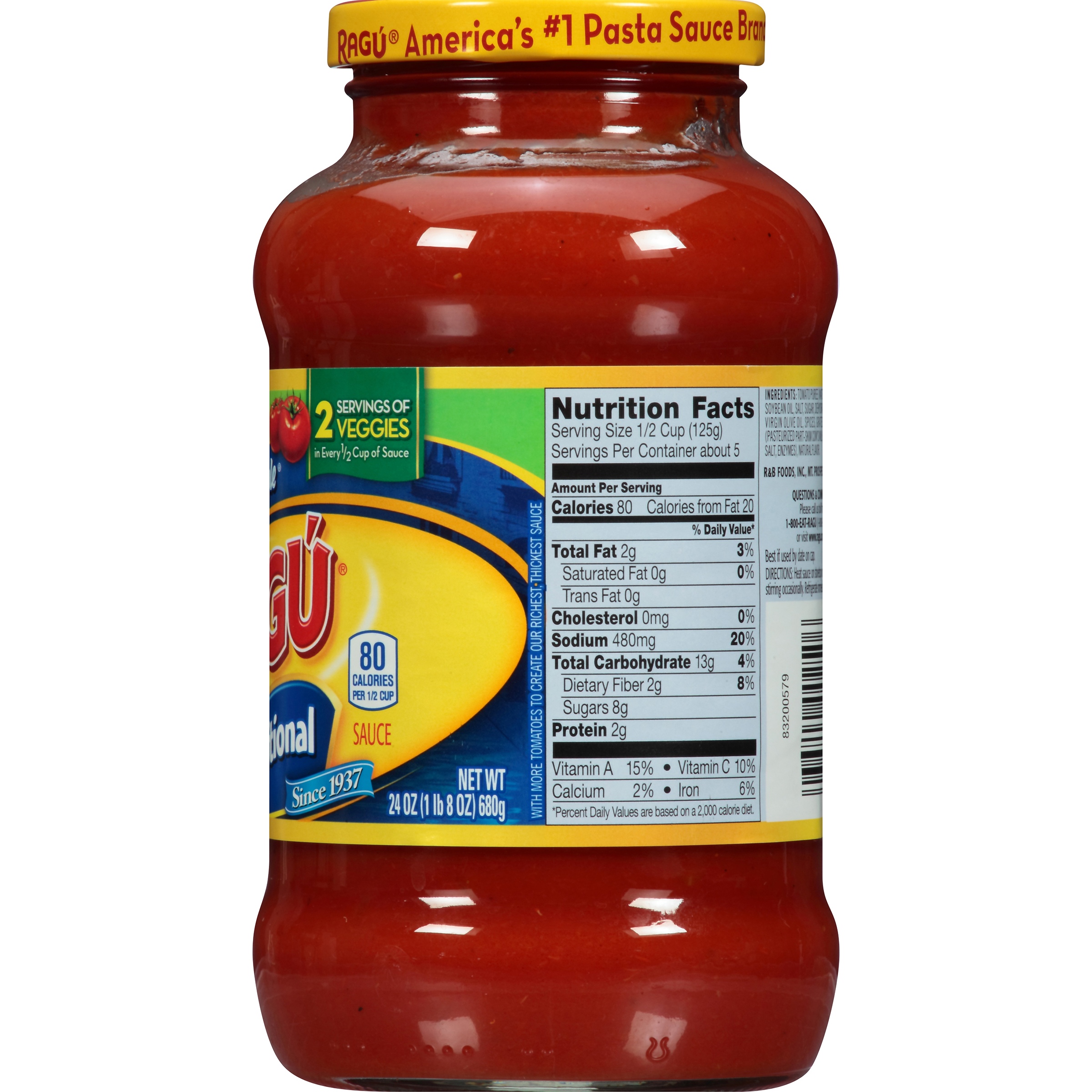 Ragu Spaghetti Sauce Nutrition Facts Bmp o