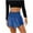 Blue, variant on QQAMB Women's Sprots Shorts Solid Color Elastic Waist Casual Summer Lightweight Comfy Shorts Black L