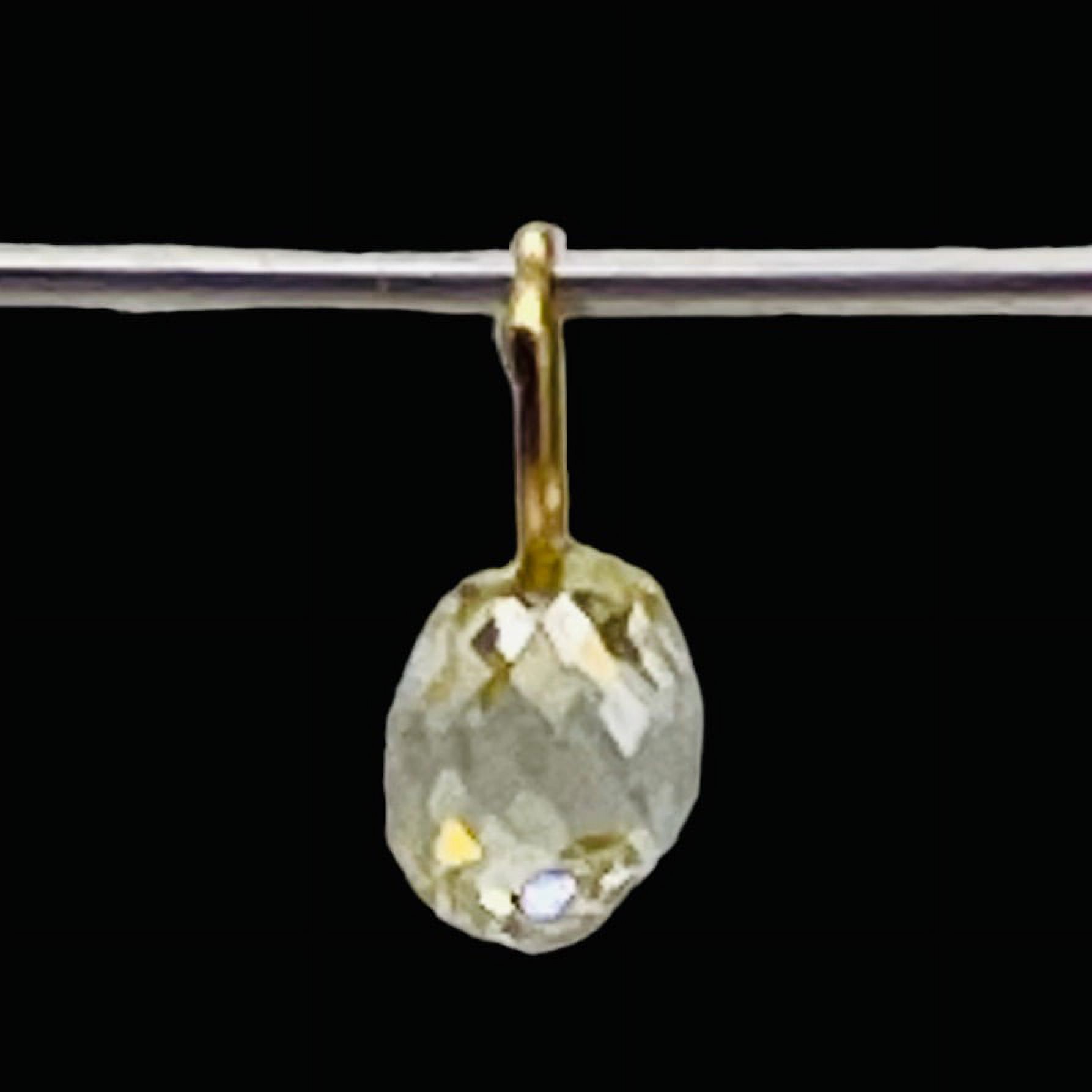 0.39cts Natural Canary Diamond 18K Gold Pendant | 4x3.25x2.75mm | - image 3 of 12