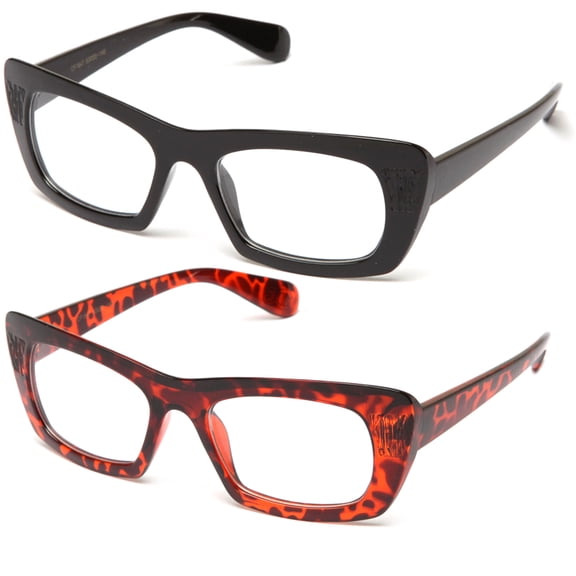 Fashion - Thick Frame Cateye Celeb Fashion Clear Glasses