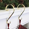 thumbnail image 5 of Haute Decor Stocking Scrolls ® Mantel Hooks - Shiny Brass    Size: 2 Pack, 5 of 5