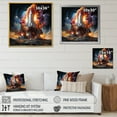 thumbnail image 4 of Designart "Interstellar Fusion of a Rocketship" Transportation Floater Framed Wall Art Living Room, 4 of 7