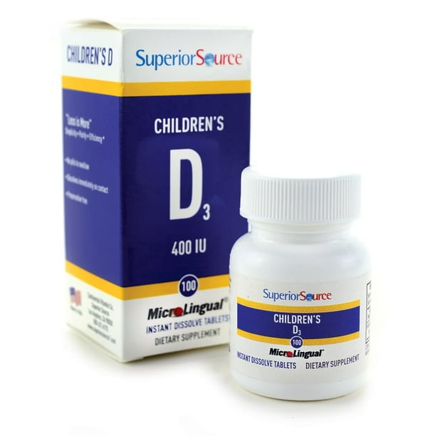 Superior Source Children's Vitamin D3 400 IU 100 Quick Dissolve