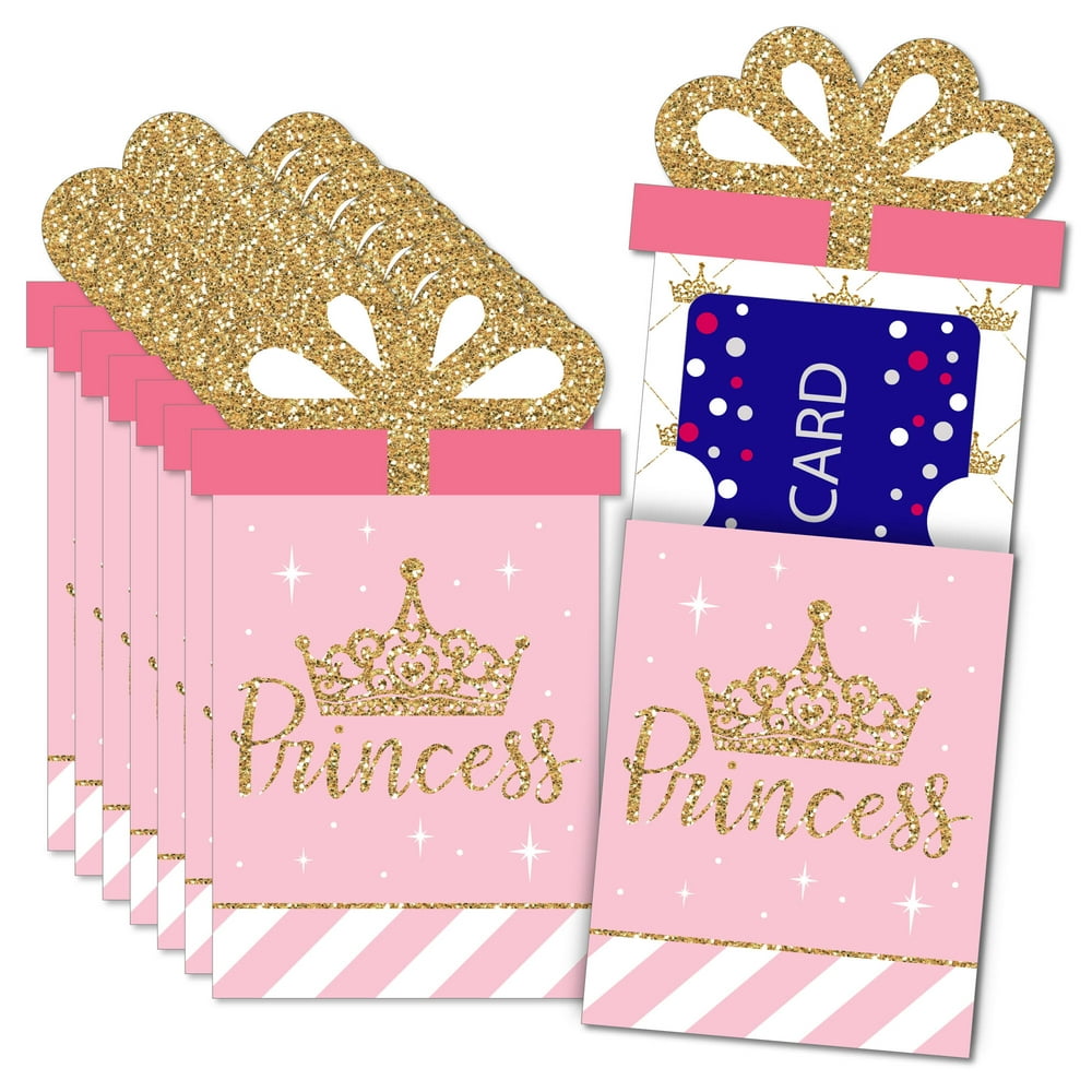 Big Dot of Happiness Little Princess Crown Pink & Gold
