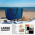 thumbnail image 5 of Daiia teal blue Pattern Beach Travel Bag - Water-Resistant Beach Bag, Lightweight Tote with 7 Pockets for Women and Men - Gym,Pool,Camping,Reusable Grocery Bag, 5 of 7